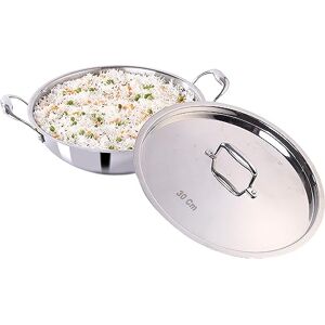 Wonderchef Nigella Triply Kadhai with SS Lid 30 cm Wonderchef Nigella Triply Kadhai with SS Lid 30 cm