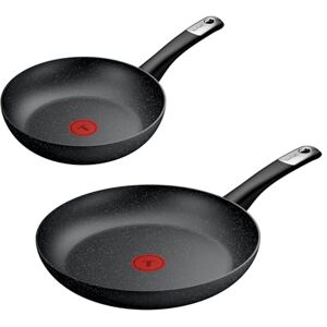 Tefal Explore Stone – Set of 2 Frying Pans 24/28 cm, Fixed Handle, Non-Stick Coating, Suitable for Induction, Thermo-Signal Tefal Explore Stone – Set of 2 Frying Pans 24/28 cm, Fixed Handle, Non-Stick Coating, Suitable for Induction, Thermo-Signal