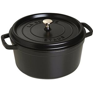 STAUB 7-qt Round Cocotte - French Made Dutch Oven - Black Matte STAUB 7-qt Round Cocotte - French Made Dutch Oven - Black Matte