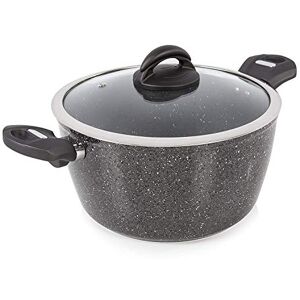 Tower T81272 Cerastone Induction Casserole Dish with Glass Lid, Non Stick Ceramic Coating, Easy to Clean, Graphite, 24 cm Tower T81272 Cerastone Induction Casserole Dish with Glass Lid, Non Stick Ceramic Coating, Easy to Clean, Graphite, 24 cm