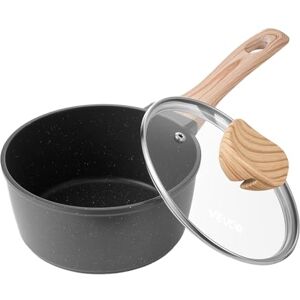 VEVOR 1.5 QT Saucepan, Nonstick Saucepan with Tempered Glass Lid, Multipurpose Cooking Sauce Pot with Detachable Handle, Sauce Pan Small Kitchen Cooking Pot with Coating, Induction Compatible, Black VEVOR 1.5 QT Saucepan, Nonstick Saucepan with Tempered Glass Lid, Multipurpose Cooking Sauce Pot with Detachable Handle, Sauce Pan Small Kitchen Cooking Pot with Coating, Induction Compatible, Black
