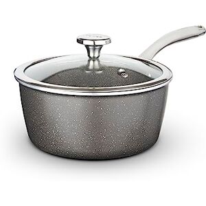 Tower Cerastone Pro 18cm Forged Aluminium Saucepan with Tempered Glass Lid, Non-Stick Coating, Graphite Tower Cerastone Pro 18cm Forged Aluminium Saucepan with Tempered Glass Lid, Non-Stick Coating, Graphite