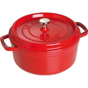 STAUB Cast Iron Roaster/Cocotte, Round, Cherry Red, 24 cm, 3.8 L STAUB Cast Iron Roaster/Cocotte, Round, Cherry Red, 24 cm, 3.8 L