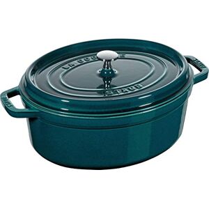 STAUB Cast Iron Roaster/Cocotte, Oval, 37 cm, 8 L, La Mer STAUB Cast Iron Roaster/Cocotte, Oval, 37 cm, 8 L, La Mer