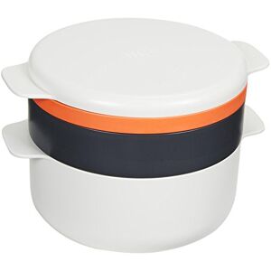 Joseph Joseph M-Cuisine Microwave 4-Piece Stackable Cooking Set, 2 litre cooking pot, steamer, griddle and lid, Orange/Beige Joseph Joseph M-Cuisine Microwave 4-Piece Stackable Cooking Set, 2 litre cooking pot, steamer, griddle and lid, Orange/Beige