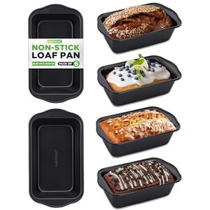 Nutrichef Loaf Tin for Baking 6-Pack, 2lb Nonstick Banana Bread Tin Pan, Rectangular Small Bread Tray, Cake Loaf Tins Pans with Grip Handles, Heavy Duty Carbon Steel Bakeware, 29.5 x 15 x 6.5 cm Nutrichef Loaf Tin for Baking 6-Pack, 2lb Nonstick Banana Bread Tin Pan, Rectangular Small Bread Tray, Cake Loaf Tins Pans with Grip Handles, Heavy Duty Carbon Steel Bakeware, 29.5 x 15 x 6.5 cm