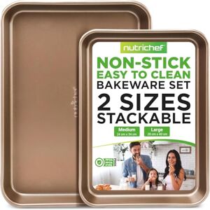 Nutrichef 2-Piece- Baking Sheets, Baking Tray –Nonstick, Sheet Pan Carbon Steel Cookie Sheet, Oven Tray -With Rimmed Border, Dishwasher Safe Baking Trays, Metal, Perfect For Baked Goods And Cooking Nutrichef 2-Piece- Baking Sheets, Baking Tray –Nonstick, Sheet Pan Carbon Steel Cookie Sheet, Oven Tray -With Rimmed Border, Dishwasher Safe Baking Trays, Metal, Perfect For Baked Goods And Cooking