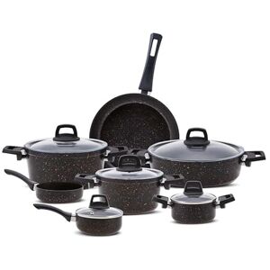 KARACA Biogranit BlackGold 12-Piece Cookware Set Non-Stick Coating Scratch Resistant Healthy & Environmentally Friendly Energy Efficient Elegant Design Easy to Clean KARACA Biogranit BlackGold 12-Piece Cookware Set Non-Stick Coating Scratch Resistant Healthy & Environmentally Friendly Energy Efficient Elegant Design Easy to Clean