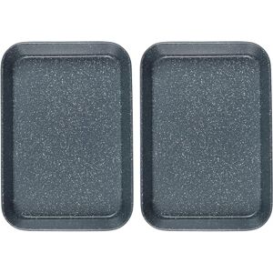 Russell Hobbs COMBO-8284 Deep Roasting Pan Set of 2, Non-Stick Carbon Steel Roaster, Tall Sides Tray for Meats, Vegetables, Large Oven Tin, Family Size, Nightfall Stone Collection, Blue Marble, 39 cm Russell Hobbs COMBO-8284 Deep Roasting Pan Set of 2, Non-Stick Carbon Steel Roaster, Tall Sides Tray for Meats, Vegetables, Large Oven Tin, Family Size, Nightfall Stone Collection, Blue Marble, 39 cm