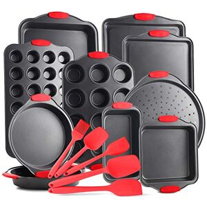 EATEX Baking Set, 39 Piece Premium Baking Set, Nonstick Bakeware Sets BPA Free, Cookie Sheets for Baking Nonstick Set, Steel Baking Sheets for Oven with Muffin Pan, Cake Pan & Kitchen Utensils Black EATEX Baking Set, 39 Piece Premium Baking Set, Nonstick Bakeware Sets BPA Free, Cookie Sheets for Baking Nonstick Set, Steel Baking Sheets for Oven with Muffin Pan, Cake Pan & Kitchen Utensils Black
