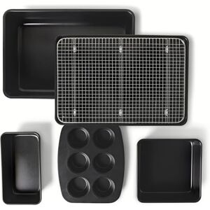 Amazon Basics Nonstick Bakeware 6-Piece Set, Stackable, Dishwasher and Oven-Safe Amazon Basics Nonstick Bakeware 6-Piece Set, Stackable, Dishwasher and Oven-Safe