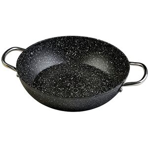 WECOOK! Low Forged Aluminium Casserole Dish 24 cm Non-Stick Ecological PFOA Free Full Induction for All Kitchens Stainless Steel Handles, Mottled Black, Stainless Steel WECOOK! Low Forged Aluminium Casserole Dish 24 cm Non-Stick Ecological PFOA Free Full Induction for All Kitchens Stainless Steel Handles, Mottled Black, Stainless Steel