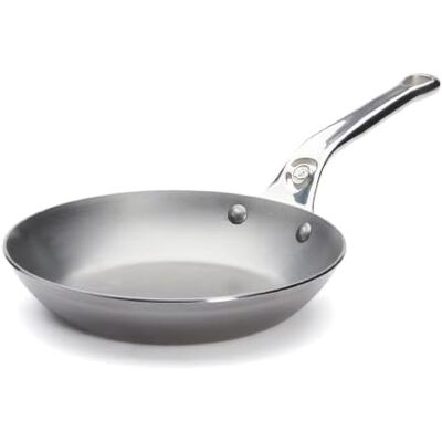 DE BUYER Mineral B Element Pro Round Frying Pan, 20 cm, Steel, Silver, 43 x 15.01 x 15.01 cm DE BUYER Mineral B Element Pro Round Frying Pan, 20 cm, Steel, Silver, 43 x 15.01 x 15.01 cm