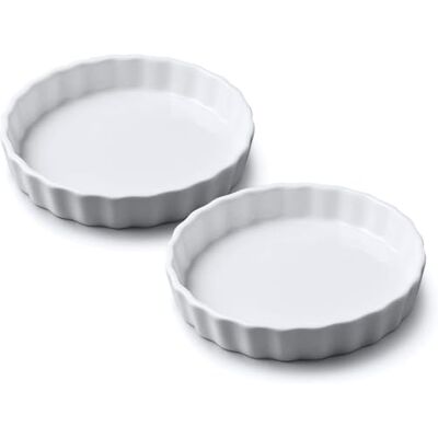 WM Bartleet - Porcelain Flan Dish 11cm - White - Dish WM Bartleet - Porcelain Flan Dish 11cm - White - Dish