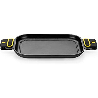BRA Daily PRO Griddle 32 x 24 cm Cast Aluminium Non-Stick PFOA Free Suitable for All Hobs and Induction BRA Daily PRO Griddle 32 x 24 cm Cast Aluminium Non-Stick PFOA Free Suitable for All Hobs and Induction