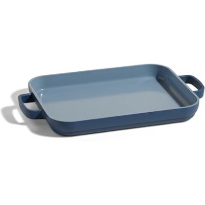 Our Place Mini Griddle Pan – 1.9L Nonstick Ceramic Sheet Pan & Stovetop Griddle with Handles Toxin-Free Cast Aluminum Oven Safe up to 232°C Compatible with All Cooktops Blue Salt Our Place Mini Griddle Pan – 1.9L Nonstick Ceramic Sheet Pan & Stovetop Griddle with Handles Toxin-Free Cast Aluminum Oven Safe up to 232°C Compatible with All Cooktops Blue Salt