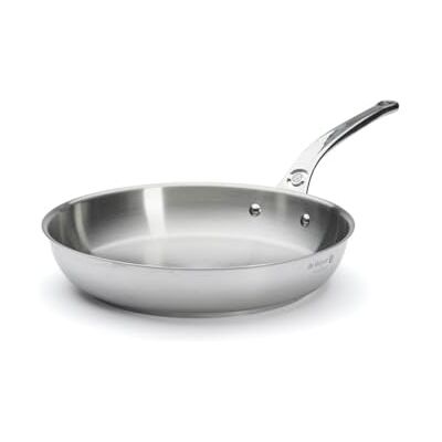 DE BUYER Milady Cast Stainless Steel Frying Pan with Handle, Silver, 48.9 x 27.9 x 5.1 cm DE BUYER Milady Cast Stainless Steel Frying Pan with Handle, Silver, 48.9 x 27.9 x 5.1 cm