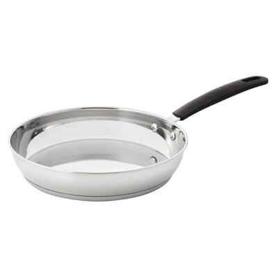 ProCook Gourmet Uncoated Stainless Steel Frying Pan 24cm, Durable Heavy Duty Saute Skillet Induction Safe Cookware ProCook Gourmet Uncoated Stainless Steel Frying Pan 24cm, Durable Heavy Duty Saute Skillet Induction Safe Cookware