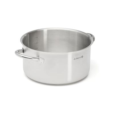 DE BUYER Saucepan Without lid in Stainless Steel PRIM'APPETY 24 cm PFAS Free, Professional Grade 18/10 Stainless Steel, Thick Magnetic Base for Controlled Cooking, All Heat Sources + ovens, DE BUYER Saucepan Without lid in Stainless Steel PRIM'APPETY 24 cm PFAS Free, Professional Grade 18/10 Stainless Steel, Thick Magnetic Base for Controlled Cooking, All Heat Sources + ovens,