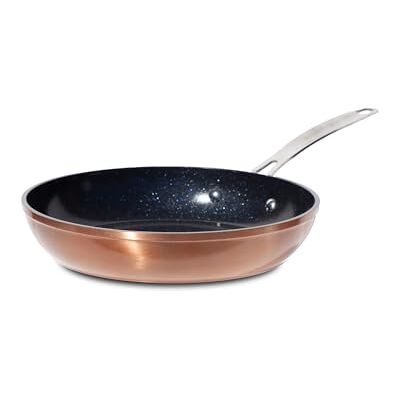 Nuwave Healthy Duralon Blue Ceramic Nonstick 24cm Fry Pan in Rustic Copper, Diamond Infused Scratch-Resistant, PFAS Free, Dishwasher & Oven Safe, Induction Ready & Evenly Heats, Stay-Cool Handle Nuwave Healthy Duralon Blue Ceramic Nonstick 24cm Fry Pan in Rustic Copper, Diamond Infused Scratch-Resistant, PFAS Free, Dishwasher & Oven Safe, Induction Ready & Evenly Heats, Stay-Cool Handle