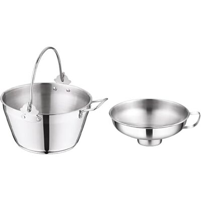 Penguin Home - Maslin Pan - 5L - 14cm neck - Stainless Steel Penguin Home - Maslin Pan - 5L - 14cm neck - Stainless Steel