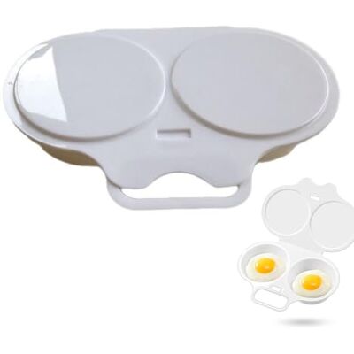 VIMAZ Stedwell Microwave Egg Cooker, Stedwell Microwave Egg Poacher 2 Cavity Nonstick Poached Egg Maker with Lid, Quick-Heat Microwave Egg Cooker for Kitchen Cooking Tool VIMAZ Stedwell Microwave Egg Cooker, Stedwell Microwave Egg Poacher 2 Cavity Nonstick Poached Egg Maker with Lid, Quick-Heat Microwave Egg Cooker for Kitchen Cooking Tool