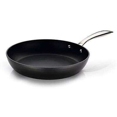 LINNUO Frying Pan 28 cm, 3-Ply Non-Stick Coated Pan, Full Stainless Steel Base, Pan Suitable for Induction Cookers, Elegant Stainless Steel Handle, Frying Pan, Frying Pan 28 cm, Black LINNUO Frying Pan 28 cm, 3-Ply Non-Stick Coated Pan, Full Stainless Steel Base, Pan Suitable for Induction Cookers, Elegant Stainless Steel Handle, Frying Pan, Frying Pan 28 cm, Black