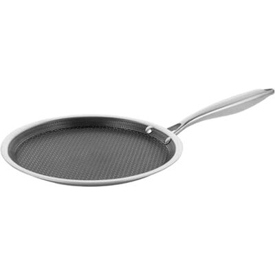 Florina Aristo Plus Stainless Steel Crepe Pan Diameter 26 cm Honeycomb Non-Stick Coating Oven Safe Ergonomic Handle Mirror Finish Florina Aristo Plus Stainless Steel Crepe Pan Diameter 26 cm Honeycomb Non-Stick Coating Oven Safe Ergonomic Handle Mirror Finish