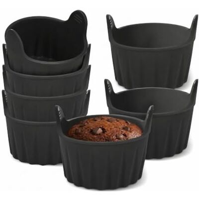 XIAOjnHONG 8PCS Ramekins for Air Fryer Silicone Egg Poacher Cups XIAOjnHONG 8PCS Ramekins for Air Fryer Silicone Egg Poacher Cups