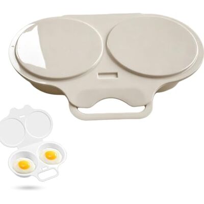 VIMAZ Stedwell Microwave Egg Cooker, Stedwell Microwave Egg Poacher (gray) 2 Cavity Nonstick Poached Egg Maker with Lid, Quick-Heat Microwave Egg Cooker for Kitchen Cooking Tool VIMAZ Stedwell Microwave Egg Cooker, Stedwell Microwave Egg Poacher (gray) 2 Cavity Nonstick Poached Egg Maker with Lid, Quick-Heat Microwave Egg Cooker for Kitchen Cooking Tool