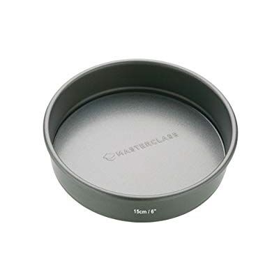MasterClass Non-Stick Loose Base Sandwich Pan, Round Carbon Steel Baking Cake Tin, 15cm MasterClass Non-Stick Loose Base Sandwich Pan, Round Carbon Steel Baking Cake Tin, 15cm