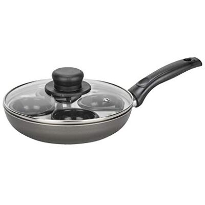 STEELEX Teflon Non Stick 4 Cup Egg Poacher Pan Aluminium Poached Egg Maker STEELEX Teflon Non Stick 4 Cup Egg Poacher Pan Aluminium Poached Egg Maker