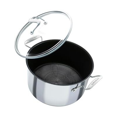Circulon SteelShield C Series Stainless Steel Stock Pot with Lid 26cm/7.6L Induction Stock Pot with Hybrid Non Stick, Metal Utensil Safe & Dishwasher Safe Cookware Circulon SteelShield C Series Stainless Steel Stock Pot with Lid 26cm/7.6L Induction Stock Pot with Hybrid Non Stick, Metal Utensil Safe & Dishwasher Safe Cookware