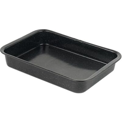 Russell Hobbs COMBO-9094 Set of 2 Romano Vitreous Enamel Roasters, 36 cm, Black, Dishwasher Safe, Rectangular Roasting Tin for Vegetables and Meat, Oven Safe Up to 230 Degrees, 36 x 25 x 4 cm Russell Hobbs COMBO-9094 Set of 2 Romano Vitreous Enamel Roasters, 36 cm, Black, Dishwasher Safe, Rectangular Roasting Tin for Vegetables and Meat, Oven Safe Up to 230 Degrees, 36 x 25 x 4 cm