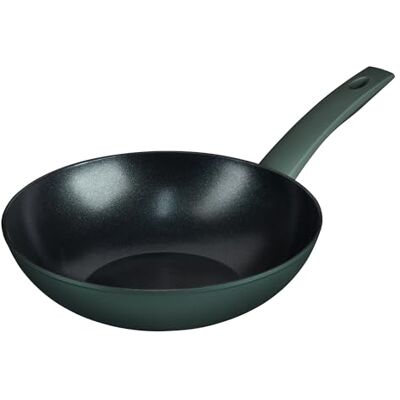 Prestige Earth Friendly 28cm Non-Stick Induction Wok – Plant-Based Coating, Toxic Free, Made in Italy, Green Prestige Earth Friendly 28cm Non-Stick Induction Wok – Plant-Based Coating, Toxic Free, Made in Italy, Green