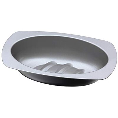 Kaiser Bread Mould Oval 32 cm Baking Pan Very Good Non-Stick Coating Sourdough Resistant Practical Grip Edge Kaiser Bread Mould Oval 32 cm Baking Pan Very Good Non-Stick Coating Sourdough Resistant Practical Grip Edge