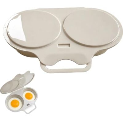 New lumine Havorica Microwave Egg Poacher 2 BPA Free (One Size, gray*1) Havorica Microwave Egg Cooker -2 Cavity Nonstick Poached Egg Maker With Lid New lumine Havorica Microwave Egg Poacher 2 BPA Free (One Size, gray*1) Havorica Microwave Egg Cooker -2 Cavity Nonstick Poached Egg Maker With Lid
