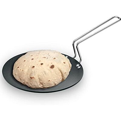 HAWKINS Futura Non-stick Concave Tava Griddle 4.06mm Thick with Steel Handle, 8.5-Inch HAWKINS Futura Non-stick Concave Tava Griddle 4.06mm Thick with Steel Handle, 8.5-Inch