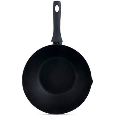 Ken Hom Pressed Aluminium Wok, 30cm, Excellence, Induction Hobs Suitable/Metal Tool Safe/Ergonomic Handle, Includes 1 x Chinese Wok Pan, KH430006 Ken Hom Pressed Aluminium Wok, 30cm, Excellence, Induction Hobs Suitable/Metal Tool Safe/Ergonomic Handle, Includes 1 x Chinese Wok Pan, KH430006