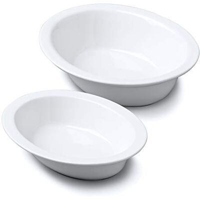 WM Bartleet & Sons - Oval Pie Dish - Porcelain - Set of 2 - Pie dish WM Bartleet & Sons - Oval Pie Dish - Porcelain - Set of 2 - Pie dish