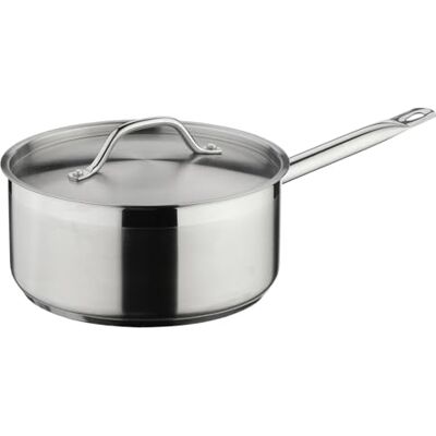 Commichef Plus Superior Blend Stainless Steel Saucepan & Lid, Strong Corrosion Resistance, 20cm Diameter, 3.3L,Silver,XSL-20 Commichef Plus Superior Blend Stainless Steel Saucepan & Lid, Strong Corrosion Resistance, 20cm Diameter, 3.3L,Silver,XSL-20