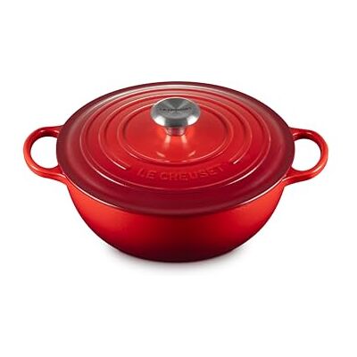 LE CREUSET Signature Soup Pot 26cm Cerise SS Knob LE CREUSET Signature Soup Pot 26cm Cerise SS Knob