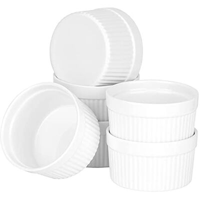 32ndShop 32nd Ceramic Porcelain Ramekin Set, 6 Piece Ovenproof Baking Dish 9cm Diameter White 32ndShop 32nd Ceramic Porcelain Ramekin Set, 6 Piece Ovenproof Baking Dish 9cm Diameter White