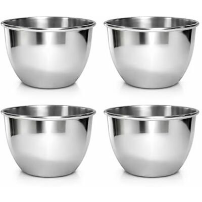 Chabrias Ltd 4 Pack Pudding Moulds, 7cm Mini Pudding Basins, Aluminium Baking Cups Nonstick Muffin Tin Dariole Moulds Egg Tart Mould Cups Cupcake Basins for Kitchen DIY Cooking Chabrias Ltd 4 Pack Pudding Moulds, 7cm Mini Pudding Basins, Aluminium Baking Cups Nonstick Muffin Tin Dariole Moulds Egg Tart Mould Cups Cupcake Basins for Kitchen DIY Cooking