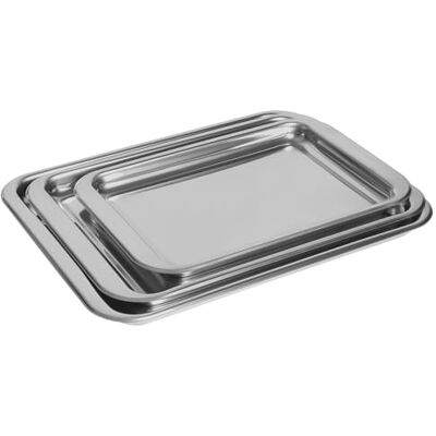 ProCook Stainless Steel Baking Tray Heavy Gauge Buckle Resistant Cooking Oven Trays Dishwasher Safe Sheet Pan 3 Piece, 24x36x2 cm, 28.5x41x2 cm, 32x43x2 cm ProCook Stainless Steel Baking Tray Heavy Gauge Buckle Resistant Cooking Oven Trays Dishwasher Safe Sheet Pan 3 Piece, 24x36x2 cm, 28.5x41x2 cm, 32x43x2 cm