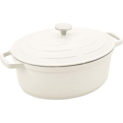 Commichef XO-632CR 32cm Cast Aluminium Oval Casserole Dish, Suitable for Oven and All Types of Hob, Perfect for Stews and Casseroles, Cream Commichef XO-632CR 32cm Cast Aluminium Oval Casserole Dish, Suitable for Oven and All Types of Hob, Perfect for Stews and Casseroles, Cream