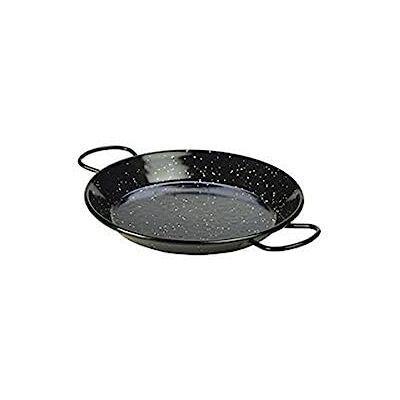 Genware NEV-E0220 Enamel Paella Pan, 20 cm, Black (Pack of 6) Genware NEV-E0220 Enamel Paella Pan, 20 cm, Black (Pack of 6)