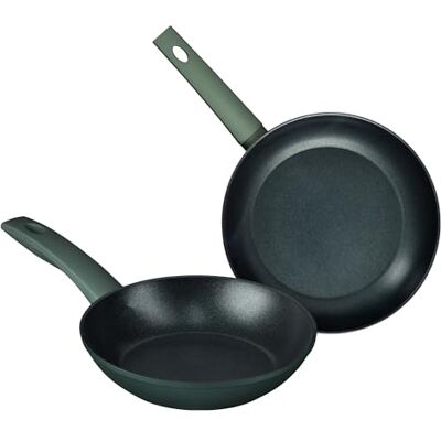 Prestige Earth Friendly Non-Stick Induction Frying Pan Twin Pack – 24cm & 28cm, Non-Toxic, Plant Based Coating, Made in Italy Prestige Earth Friendly Non-Stick Induction Frying Pan Twin Pack – 24cm & 28cm, Non-Toxic, Plant Based Coating, Made in Italy