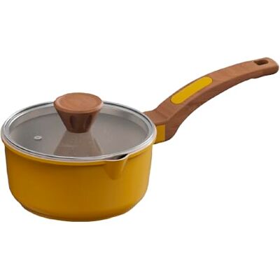 Cooksmart Signature 16cm Sauce Pan with Lid – Cast Aluminium Non-Stick PFOA & PFAS Free Induction, Gas, & Electric Hob Compatible Dishwasher Safe Ergonomic Handle (Marigold) Cooksmart Signature 16cm Sauce Pan with Lid – Cast Aluminium Non-Stick PFOA & PFAS Free Induction, Gas, & Electric Hob Compatible Dishwasher Safe Ergonomic Handle (Marigold)