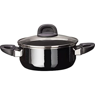 Silit Modesto Line Saucepan 20 cm Glass Lid 2.4 L Silargan Functional Ceramic Induction Pot Black Silit Modesto Line Saucepan 20 cm Glass Lid 2.4 L Silargan Functional Ceramic Induction Pot Black